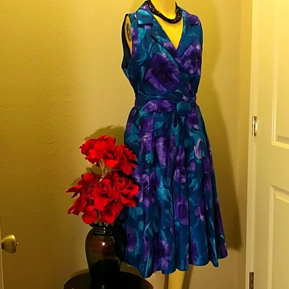 Plus Sized Colorful Midi - image 1